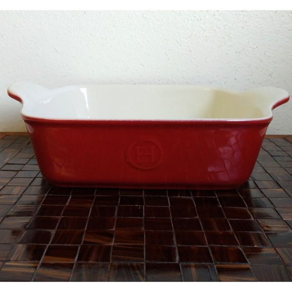 Emile Henry France Vintage Red Square Baking Dish 9 x 9" - Picture 7 of 11
